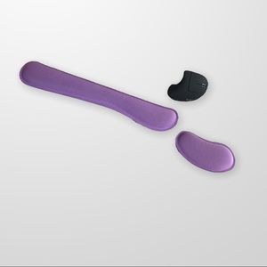 Bundle Set Purple Wrist Rest and Wireless Mouse